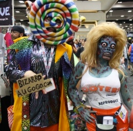 Zombie Hooters girl and lollipop head